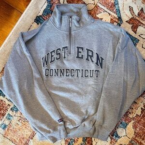 Vintage Jansport WestConn 3/4 Zip Gray Women’s Size Small